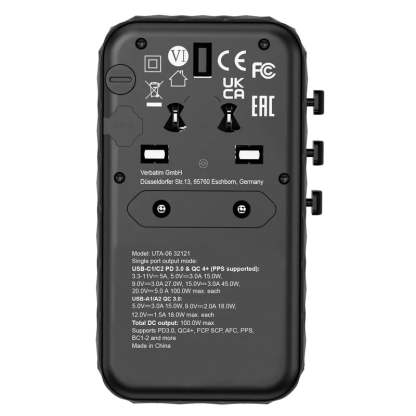 VERBATIM GaN III 100W 通用旅行轉插 [香港行貨]-DIGIBAL ONLINE