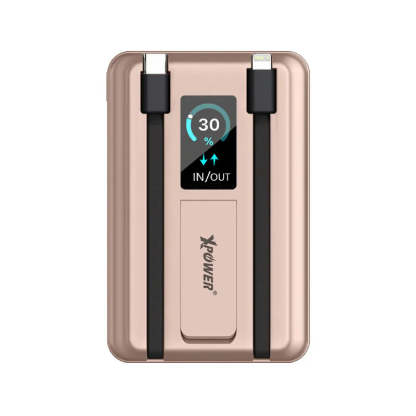 XPower MagSwift 10000mAh  7合1多功能數顯 Type-C PD/Lightning雙內置線+磁吸PD3.0無線移動電源 - [香港行貨]-DIGIBAL ONLINE