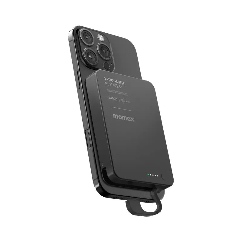 Momax 1-Power F.Pass+ 10000mAh 磁力帶線流動電源 (CCC 認證) IP158 [香港行貨]-DIGIBAL ONLINE
