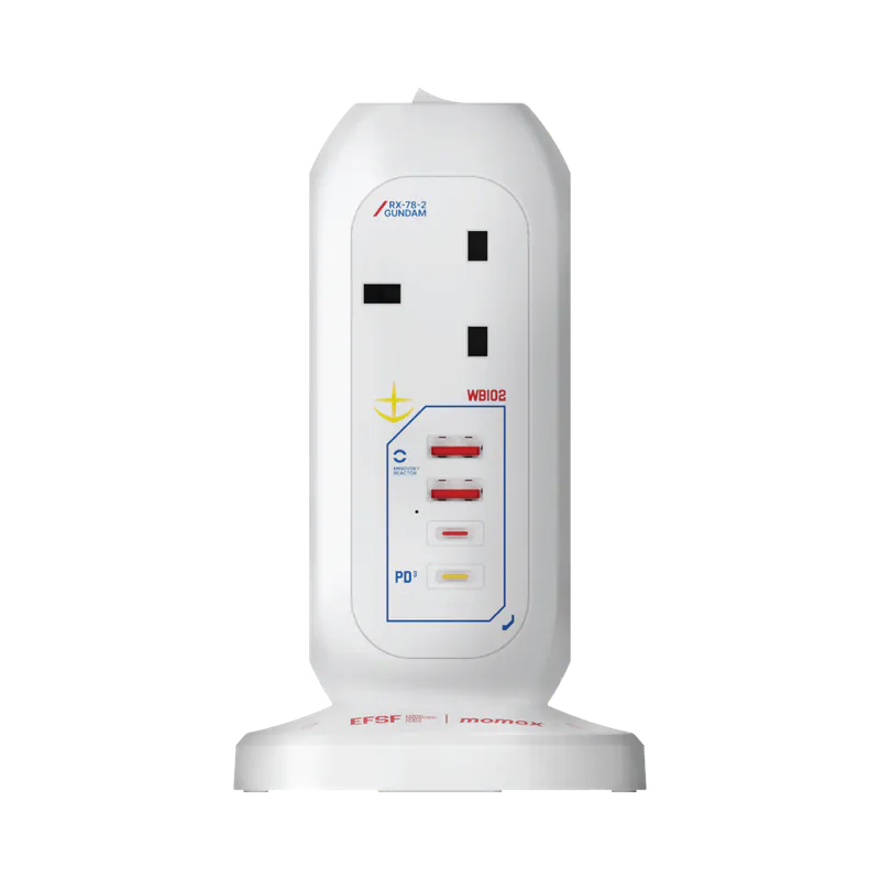 Momax x Gundam ONEPLUG PD20W 2A2C 7位USB拖板 [香港行貨]-DIGIBAL ONLINE