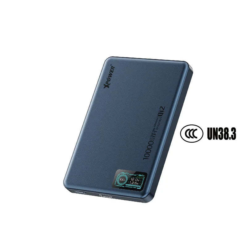 XPower MagDigita² 第2代 彩屏顯示10000mAh PD3.0+QI2 磁吸移動電源 (3C認證版)(鋁合金面)[香港行貨]-DIGIBAL ONLINE