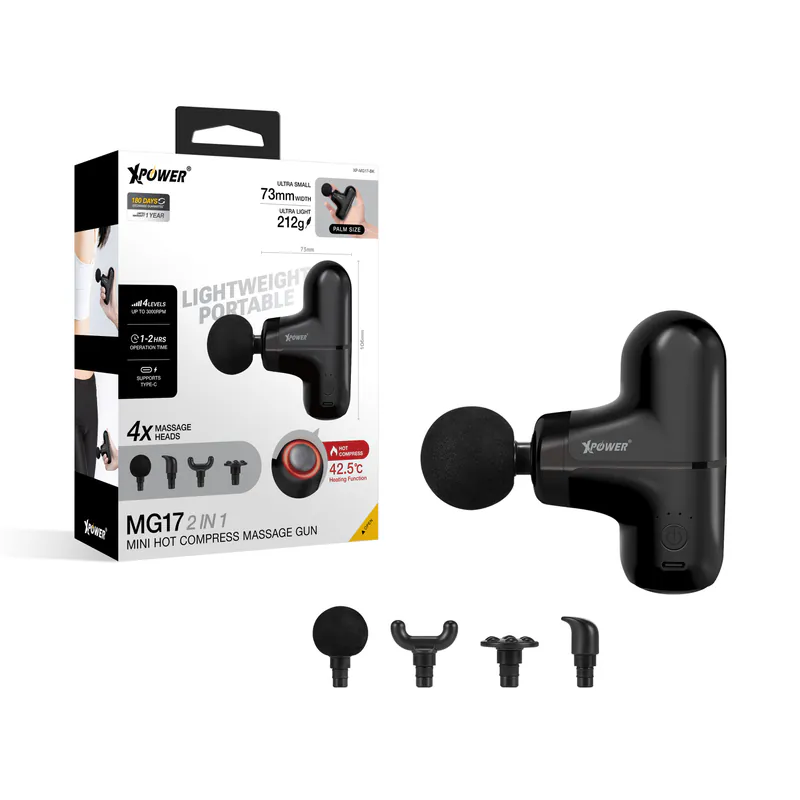XPower MG17全球最細2合1超迷你熱敷按摩槍 [香港行貨]-DIGIBAL ONLINE
