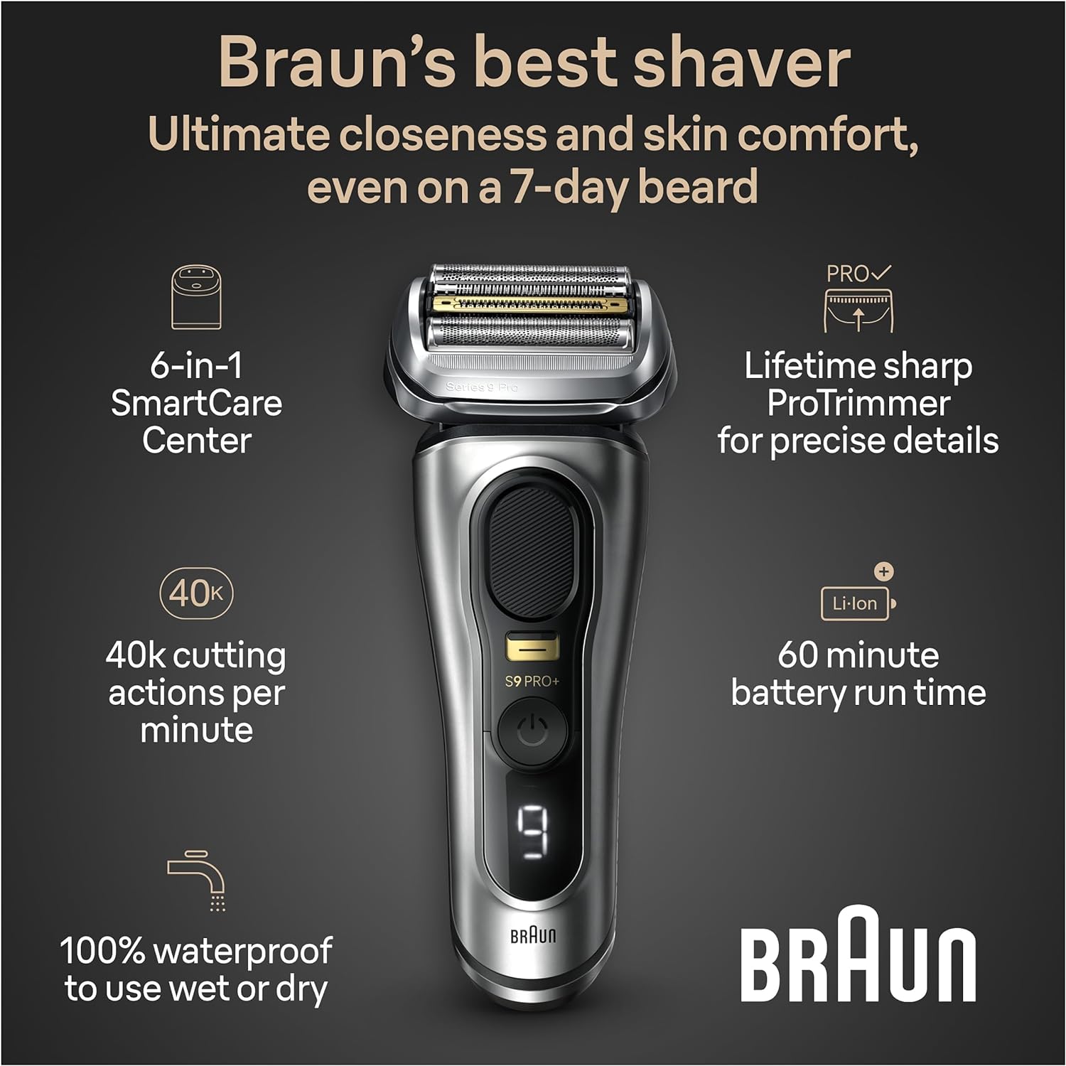 Braun - Series 9 Pro+ 9567cc  6合1 乾濕電鬚刨連自動清洗座- (100-240V)- 日本平行進口-DIGIBAL ONLINE