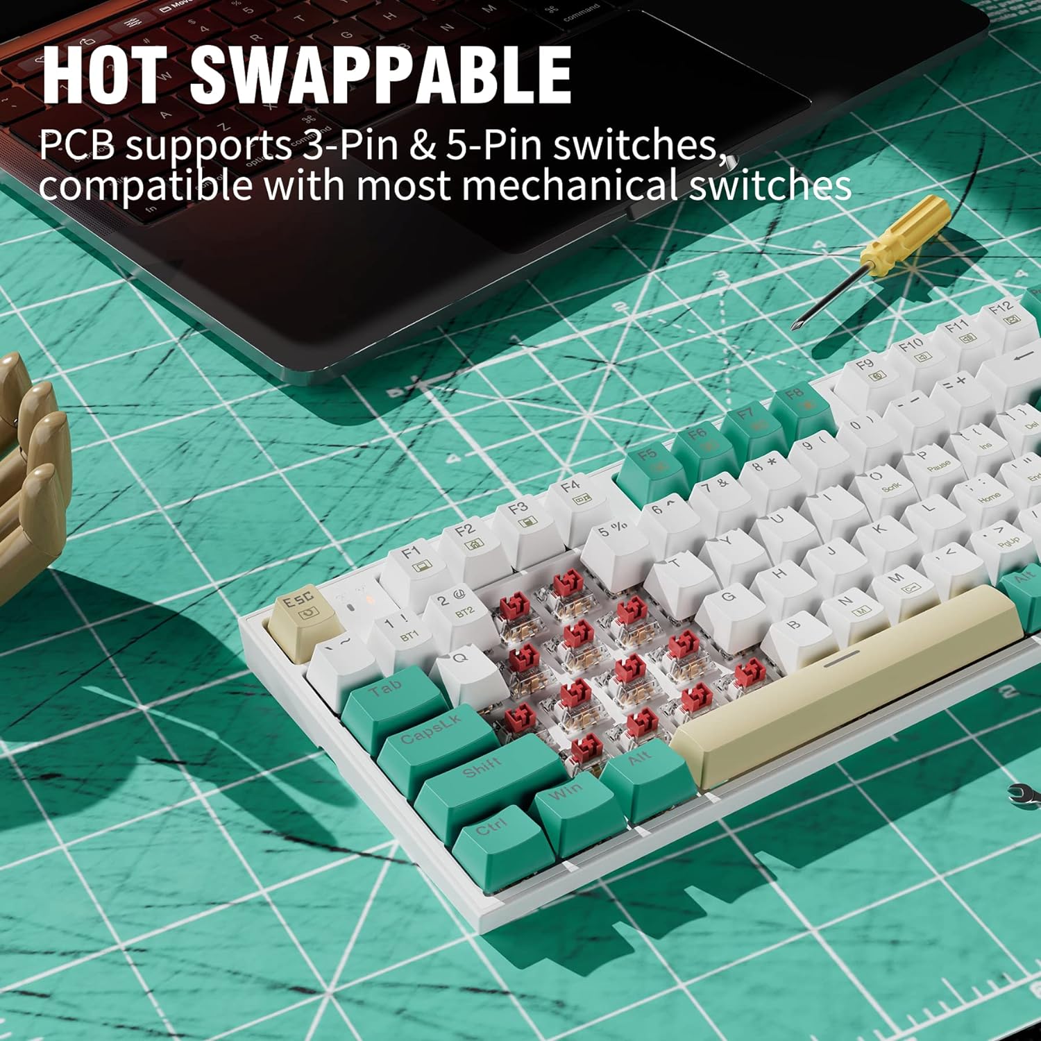 Redragon K643 94鍵 RGB熱插拔 機械遊戲鍵盤 - 紅軸 [香港行貨]-DIGIBAL ONLINE