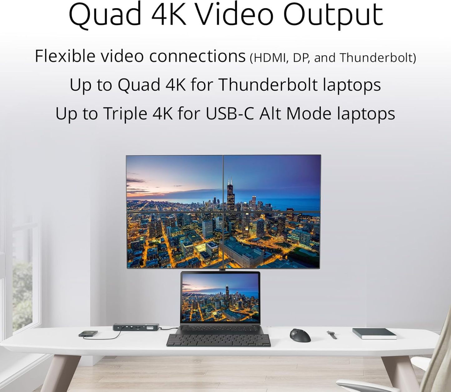 KENSINGTON SD5900T EQ Thunderbolt™ 4 Quad 4K Dock — Midnight Blue（K35232AP）[香港行貨]