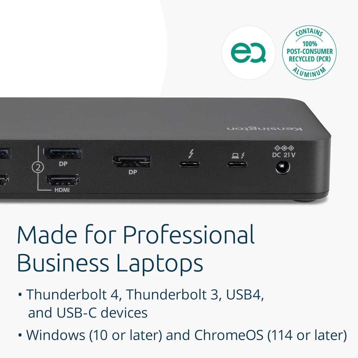 KENSINGTON SD5900T EQ Thunderbolt™ 4 Quad 4K Dock — Midnight Blue（K35232AP）[香港行貨]