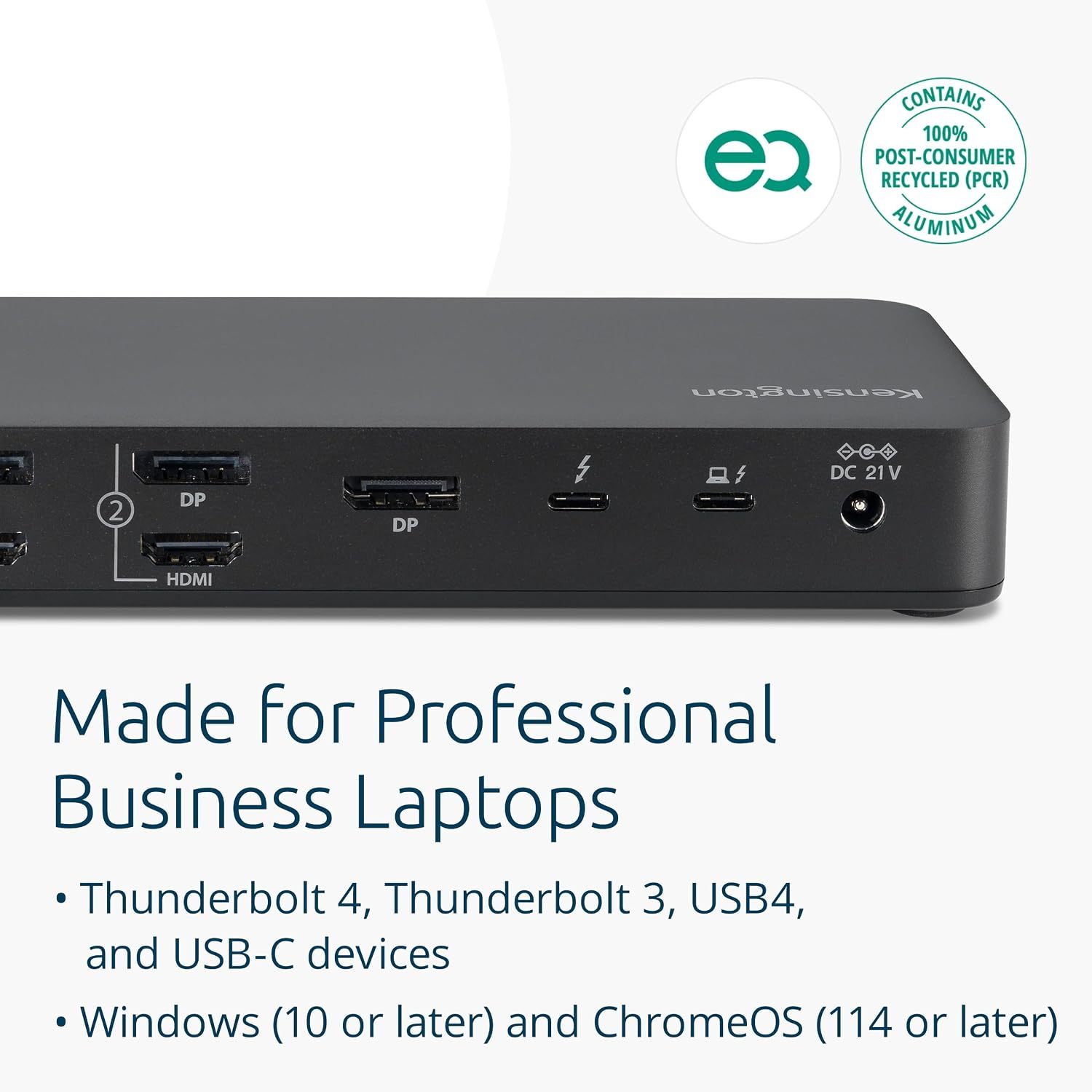 KENSINGTON SD5900T EQ Thunderbolt™ 4 Quad 4K Dock — Midnight Blue（K35232AP）[香港行貨]