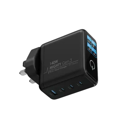 EGO 140W MIGHTY Gen.3 旅行充電器 GaN TFT屏｜香港行貨