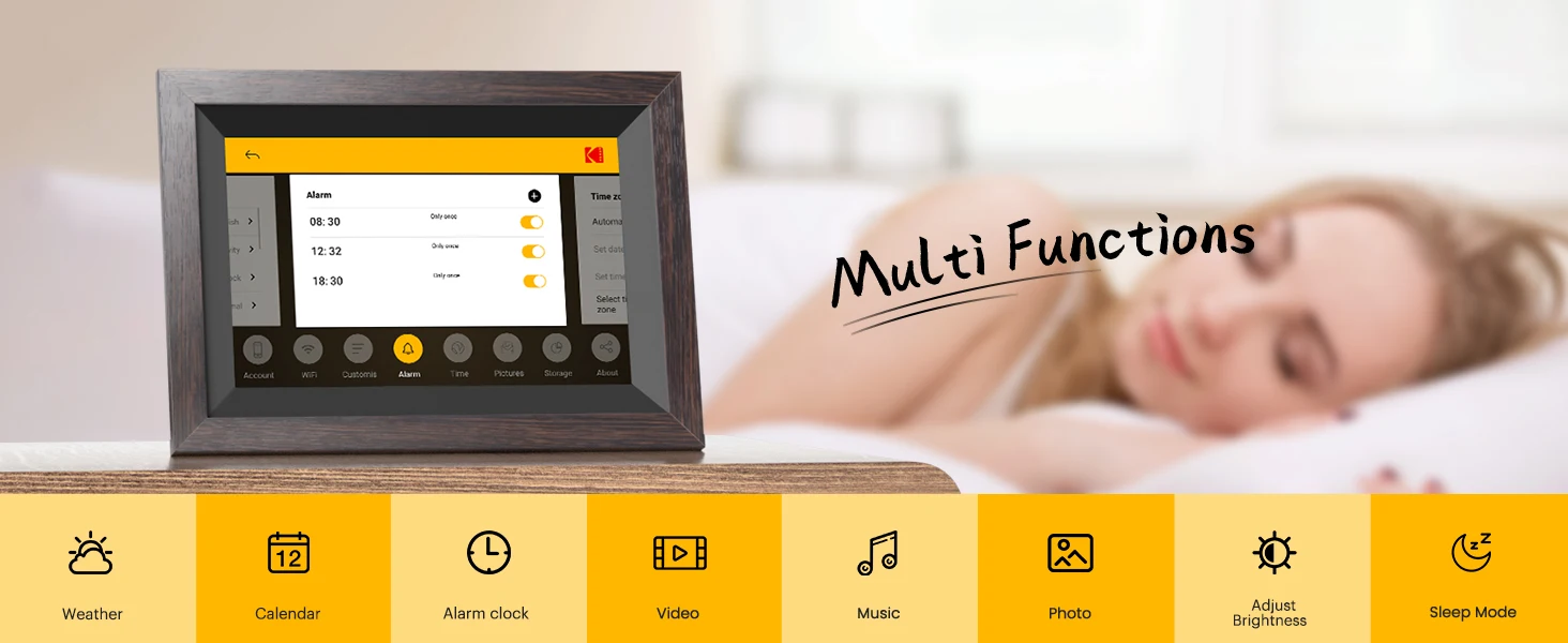 Kodak RCF-1012W (Wood Color) WiFi Digital Photo Frame - Genuine HK Stock