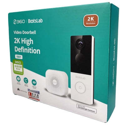 360 Botslab R801 2K 高清超廣角 智能無線視訊門鈴 [香港行貨]-DIGIBAL ONLINE