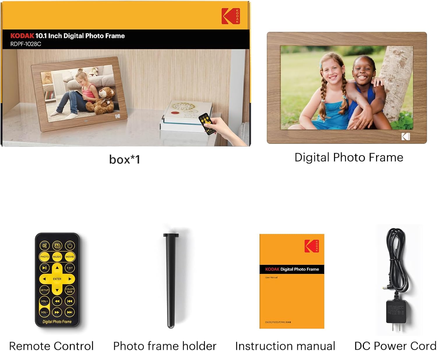 Kodak RDPF-1028C (Non-WiFi Version) WiFi Digital Photo Frame - Original Product