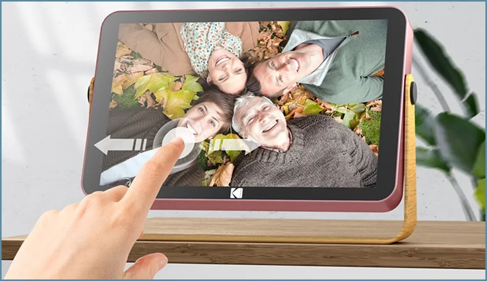 Kodak RWF-108V Battery-Powered (Blue/Rose Gold) WiFi Digital Photo Frame - Original Product