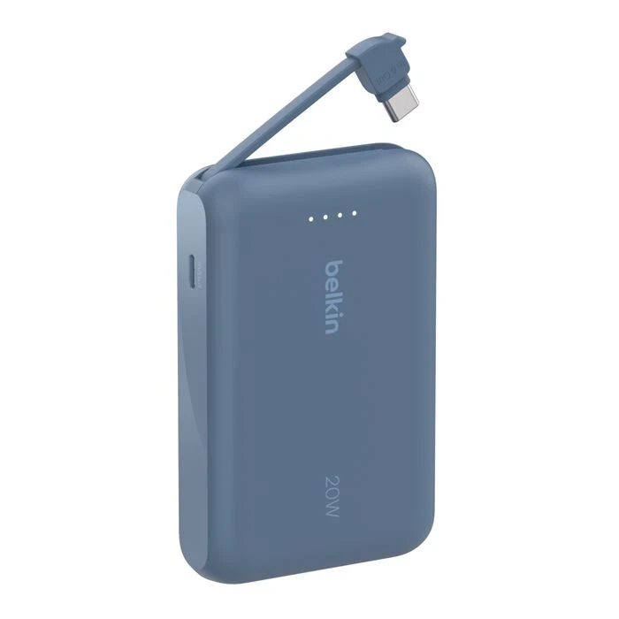 BELKIN BoostCharge Power Bank 10K with Integrated Cable [香港行貨] # 內地3C認證 藍色