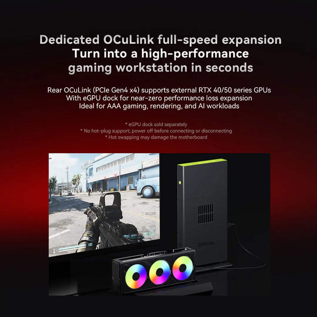 GMKTEC EVO-X3 AMD Ryzen AI Max+ 395 16C AI Mini Computer (CS-GEVOX3) [Hong Kong Genuine Product]