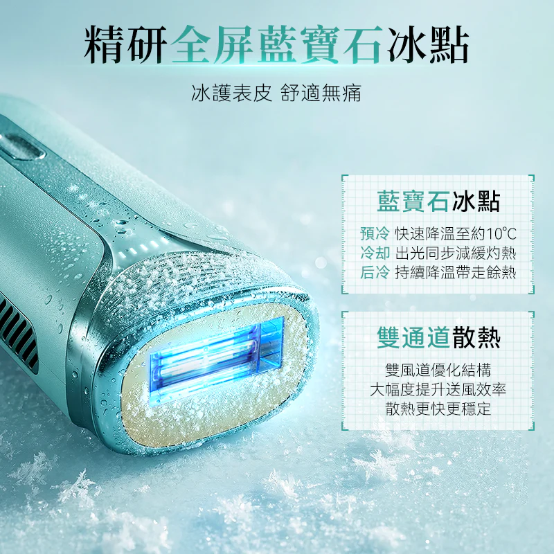 JUJY 雙燈管藍寶石冰點極速連閃無痛嫩膚全身家用脫毛儀 PRO 2.0 [香港行貨]