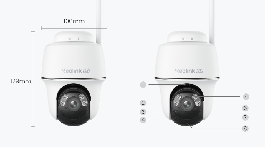 Reolink Argus PT Ultra 8MP Outdoor Waterproof Battery Camera