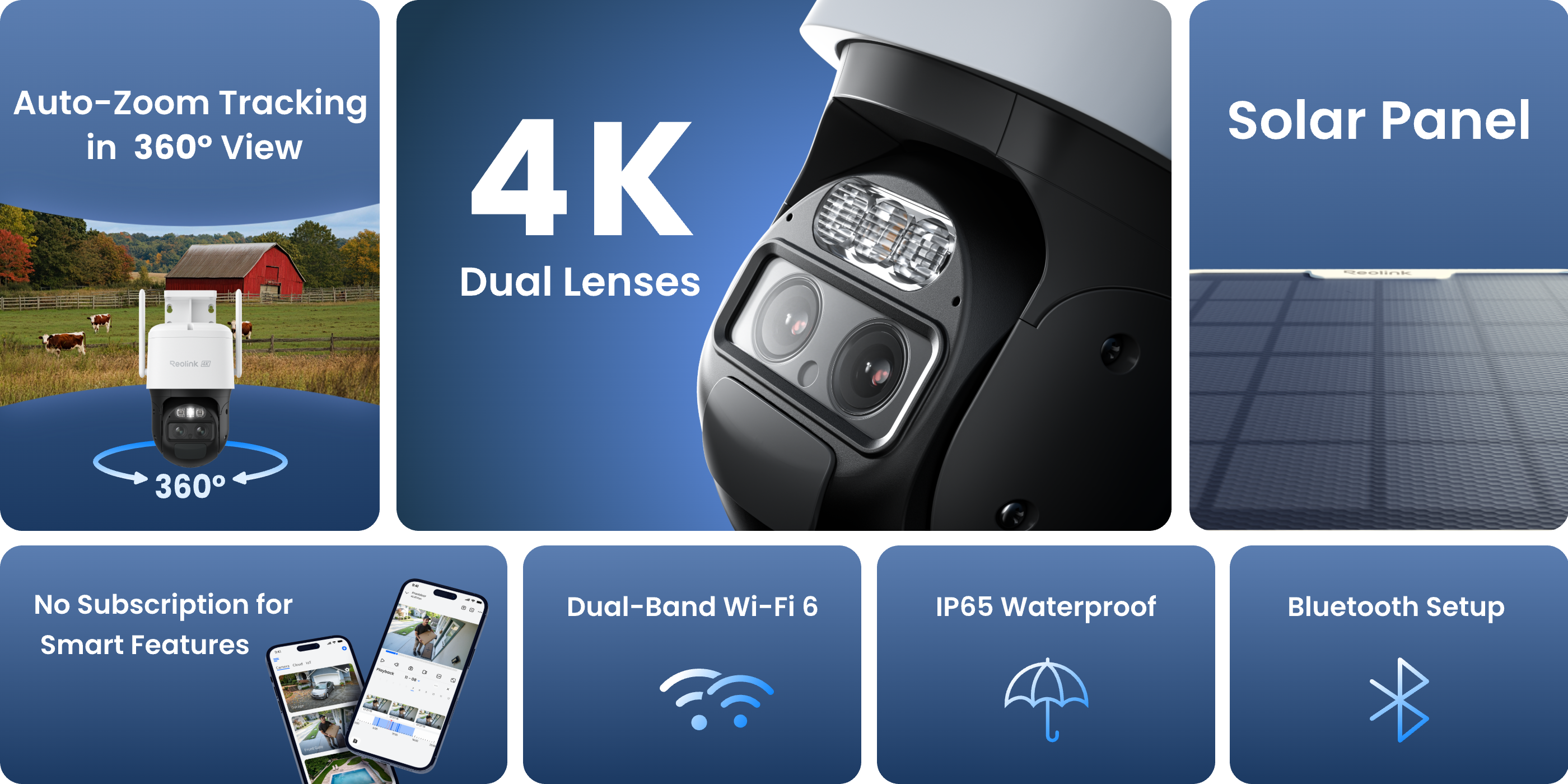 Reolink TrackMix Battery 400 Megapixels Outdoor Waterproof Battery Camera