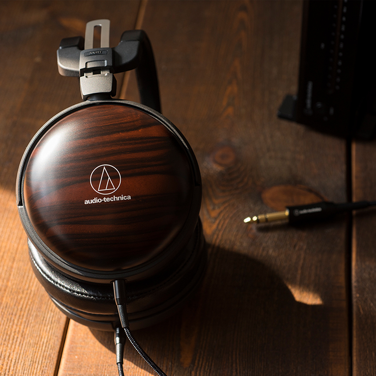 Audio-Technica ATH-AWKT/f audiophile wooden closed-back headphones