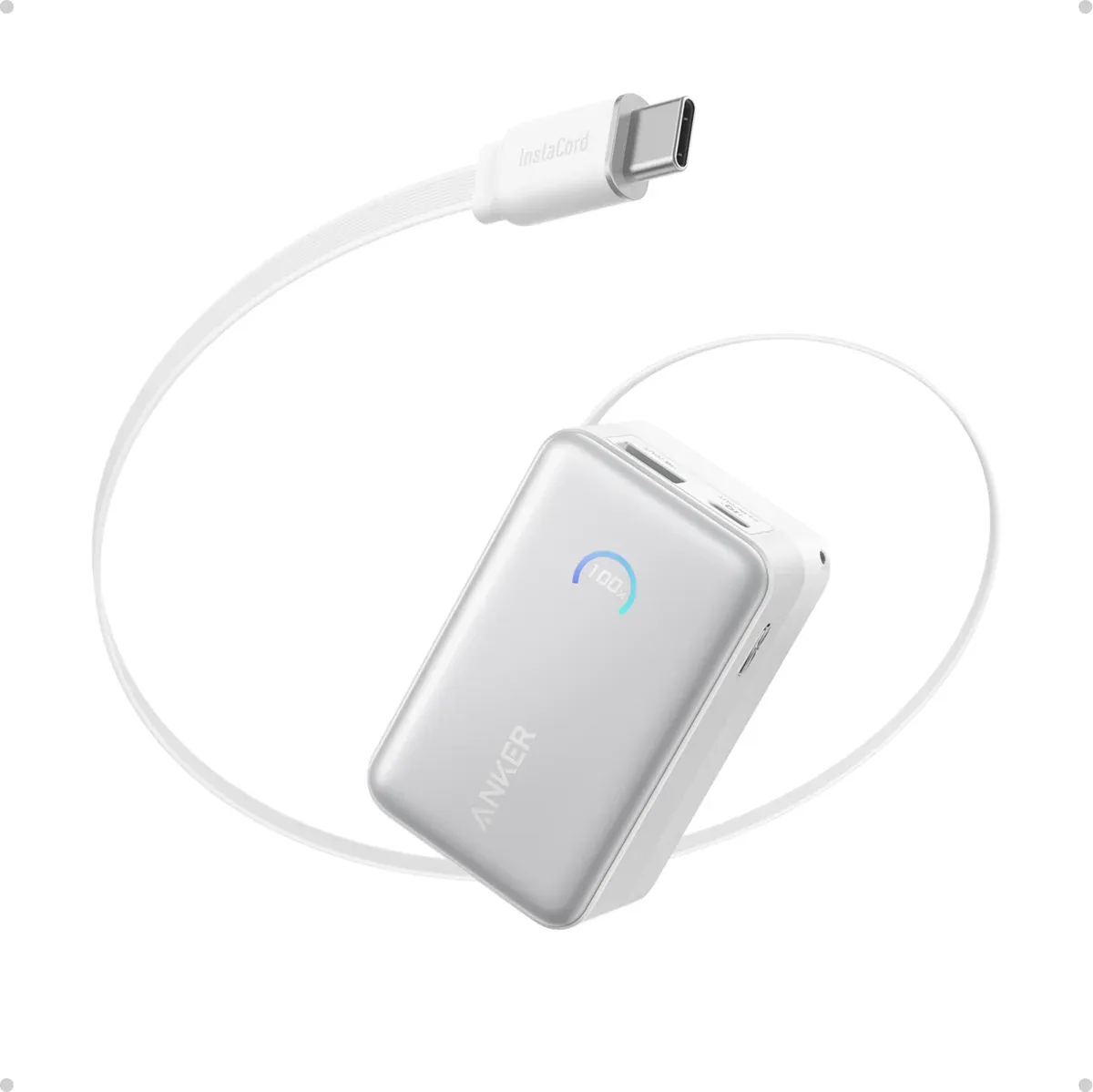 Anker Nano Power Bank (10K, 45W, Built-In Retractable USB-C Cable) (A1638) 流動充電器 [ANKER HONG KONG 18 MONTHS WARRANTY]