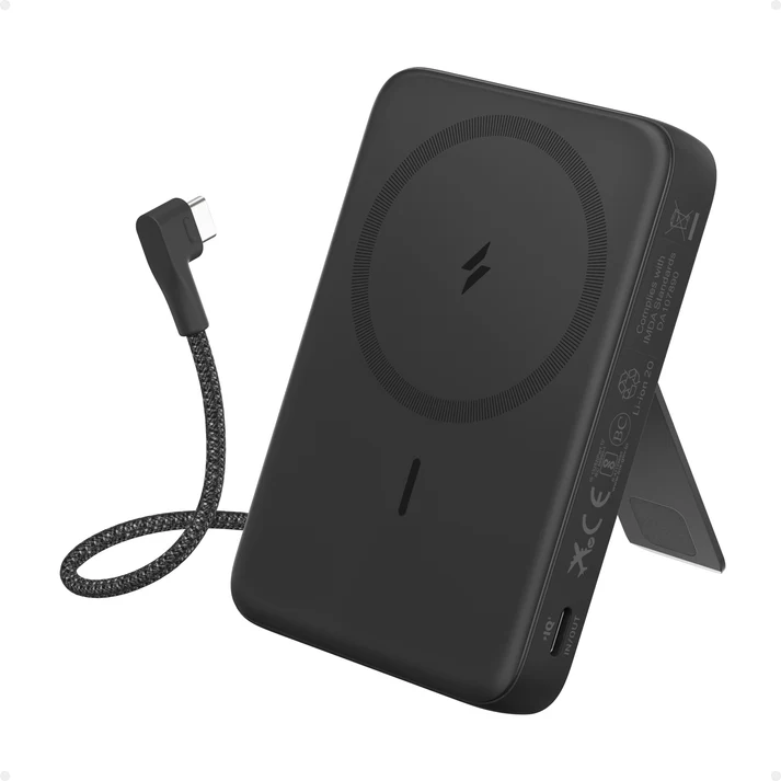 Anker Zolo Power Bank (10K, Magnetic, Built-In USB-C Cable) 磁吸無線充電行動電源 [香港行貨]-DIGIBAL ONLINE