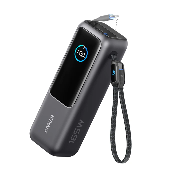 Anker Power Bank (25K, 165W, Built-In and Retractable Cables) 100W PD 行動電源 A1695 (CCC認證）- 香港行貨-DIGIBAL ONLINE