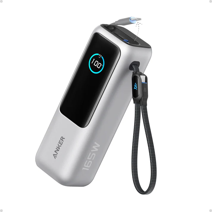 Anker Power Bank (25K, 165W, Built-In and Retractable Cables) 100W PD 行動電源 A1695 (CCC認證）- 香港行貨-DIGIBAL ONLINE