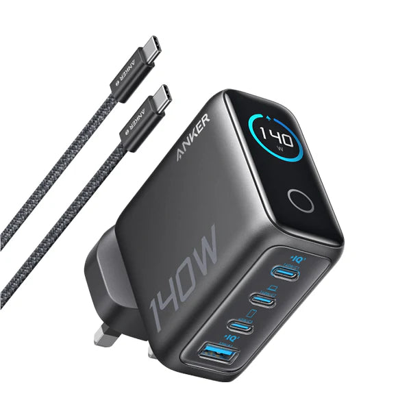 Anker Charger (140W, 4-Port, PD 3.1) with USB-C Cable B2697 [香港行貨 18個月保養]-DIGIBAL ONLINE