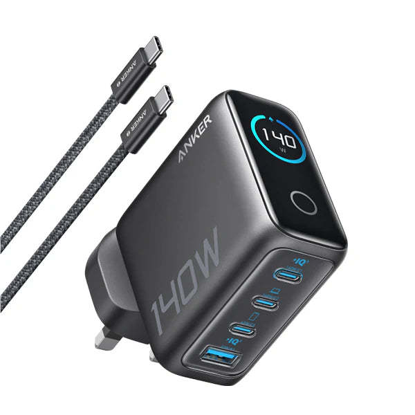 Anker Charger (140W, 4-Port, PD 3.1) with USB-C Cable B2697 [香港行貨 18個月保養]-DIGIBAL ONLINE