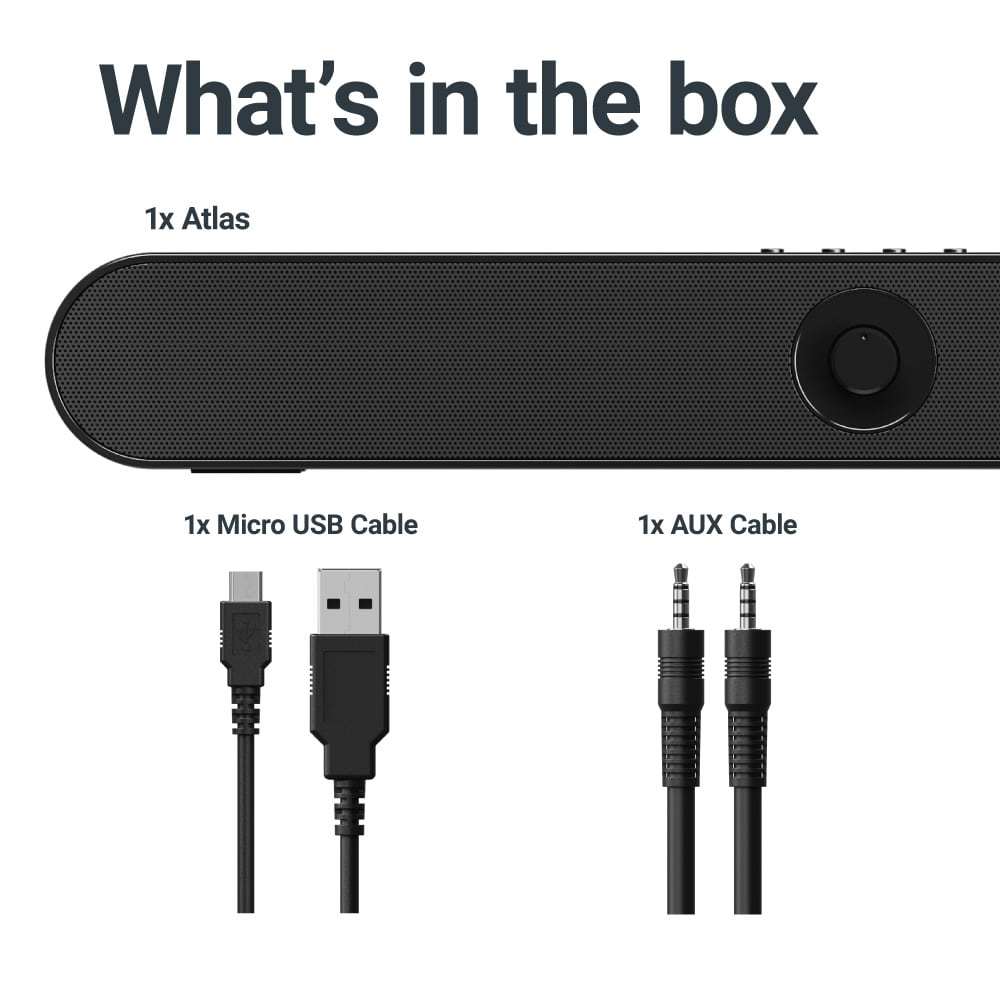 Majority Atlas 2.0 Portable Bluetooth PC Soundbar [香港行貨]-DIGIBAL ONLINE
