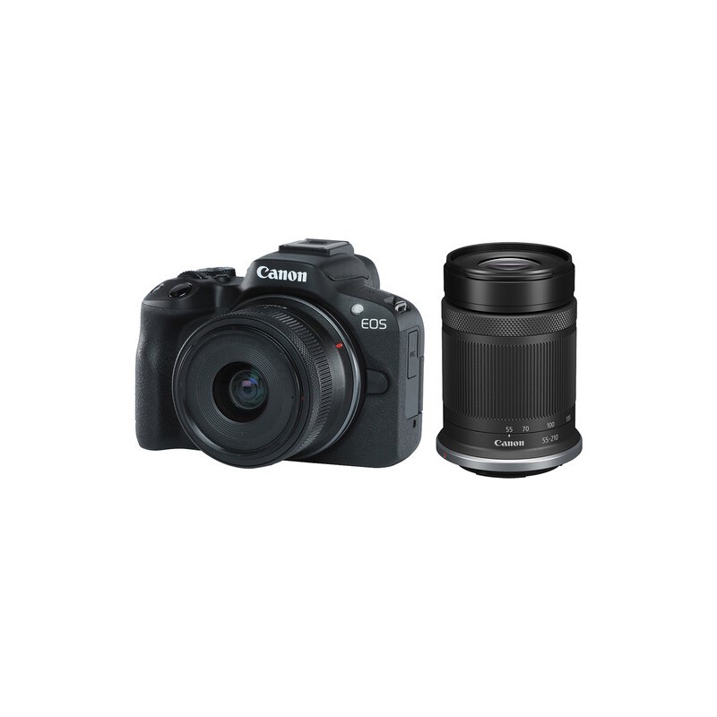 CANON EOS R50 KIT RF-S 18-45mm F4.5-6.3 IS STM + RF-S 55-210mm f/5-7.1 IS STM (Black) 平行進口