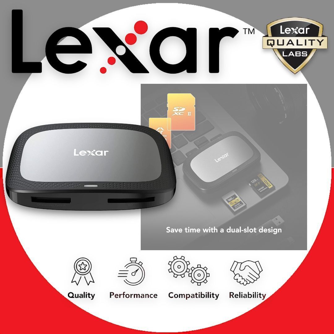 Lexar Professional CFexpress Type A / SD™ USB 3.2 Gen 2 讀卡器 - (LRW530U-RNBNG) -【原裝正貨】-DIGIBAL ONLINE