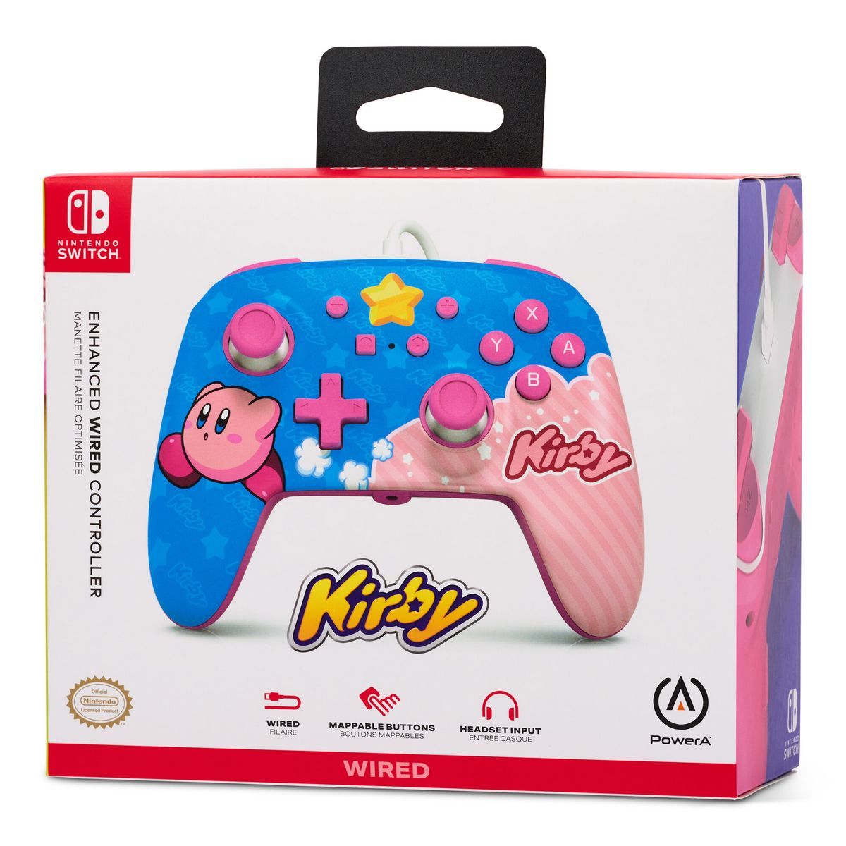 PowerA 加強版有線任天堂手掣適用 Switch (兼容Switch 2) - 星之卡比 Kirby  [香港行貨]-DIGIBAL ONLINE