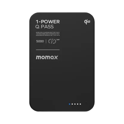 MOMAX 1-Power Q.Pass 5000mAh Qi2 磁吸流動電源 (CCC 認證) [香港行貨]