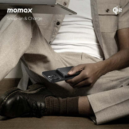 MOMAX 1-Power Q.Pass 5000mAh Qi2 磁吸流動電源 (CCC 認證) [香港行貨]