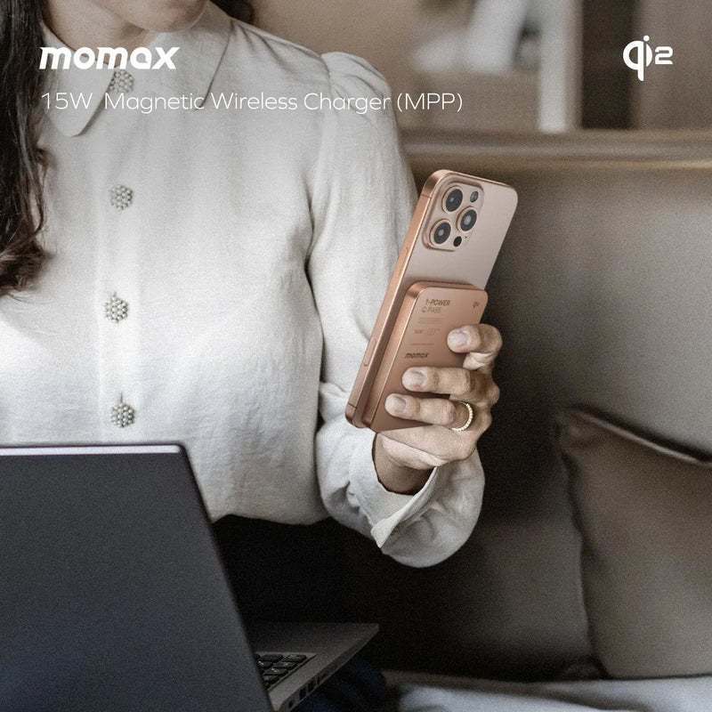 MOMAX 1-Power Q.Pass 5000mAh Qi2 磁吸流動電源 (CCC 認證) [香港行貨]