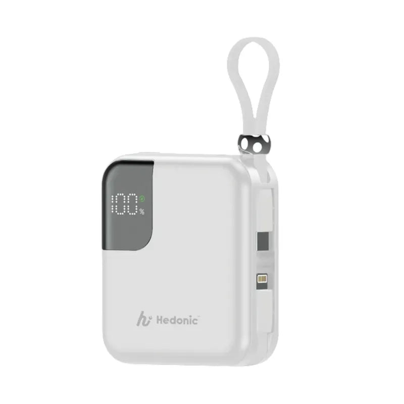 Hedonic 10000mah (38.5Wh) PD 3.0 22.5W Lightning & USB-C 流動充電池 (第三代)｜白色｜81060｜3C CCC認証｜-DIGIBAL ONLINE