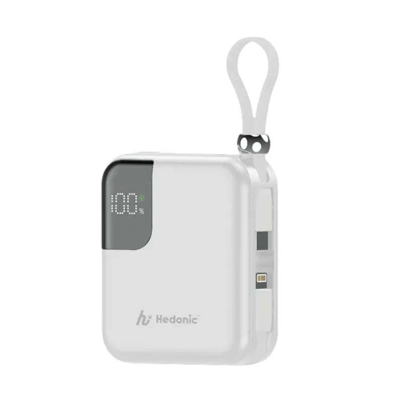 Hedonic 10000mah (38.5Wh) PD 3.0 22.5W Lightning & USB-C 流動充電池 (第三代)｜白色｜81060｜3C CCC認証｜-DIGIBAL ONLINE