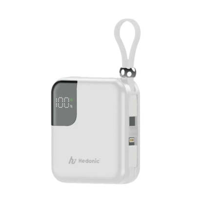 Hedonic 10000mah (38.5Wh) PD 3.0 22.5W Lightning & USB-C 流動充電池 (第三代)｜白色｜81060｜3C CCC認証｜-DIGIBAL ONLINE