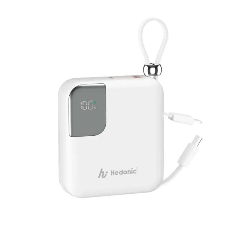 Hedonic 10000mah (38.5Wh) PD 3.0 22.5W Lightning & USB-C 流動充電池 (第三代)｜白色｜81060｜3C CCC認証｜-DIGIBAL ONLINE