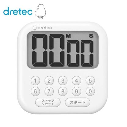 DRETEC (白色) Shabon10 大螢幕計時器 T-616 ▼E2(40630)-DIGIBAL ONLINE