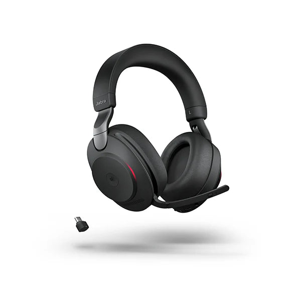 Jabra Evolve2 85 Link380a MS Stereo Black 無線會議專用耳機 28599-999-999  (USB-A / MS) - 香港行貨-DIGIBAL ONLINE
