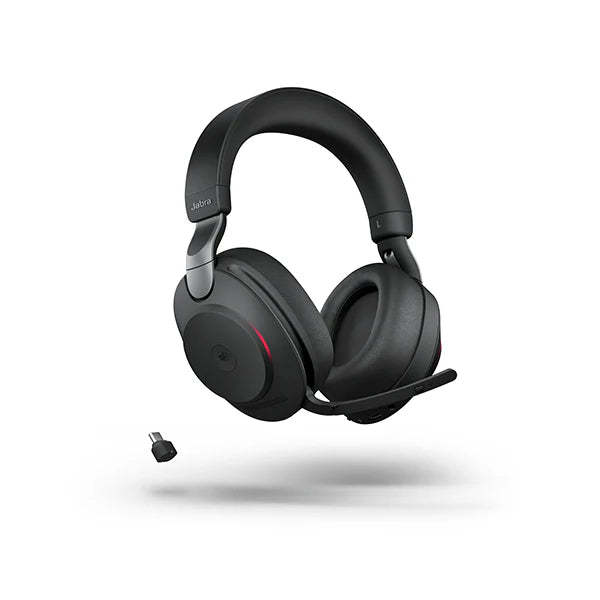 Jabra Evolve2 85 Link380a MS Stereo Black 無線會議專用耳機 28599-999-999  (USB-A / MS) - 香港行貨-DIGIBAL ONLINE