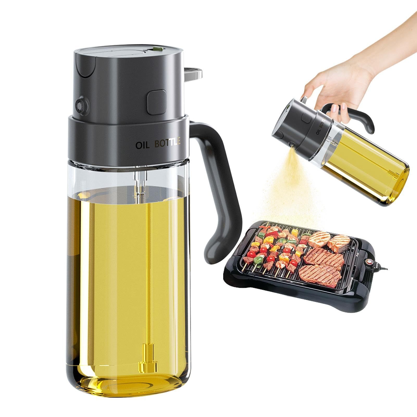 500ML 廚房按壓霧化 防漏油玻璃 噴油壺-DIGIBAL ONLINE