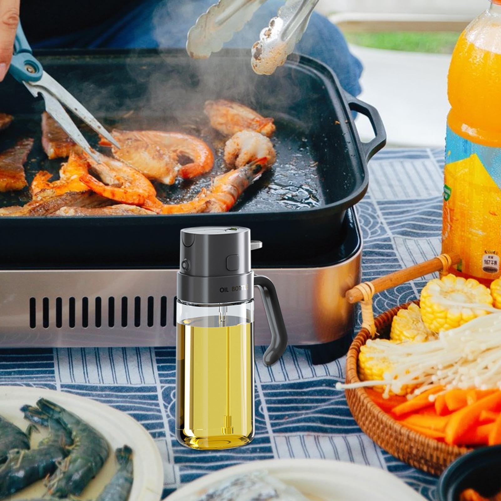 500ML 廚房按壓霧化 防漏油玻璃 噴油壺-DIGIBAL ONLINE