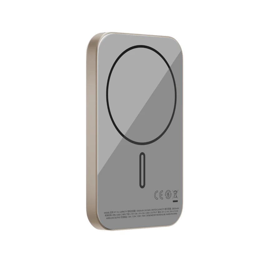 MOMAX Q.Mag X 5000mAh超薄磁吸流動電源 - 砂岩 [2年香港保養](CCC 認證)-DIGIBAL ONLINE