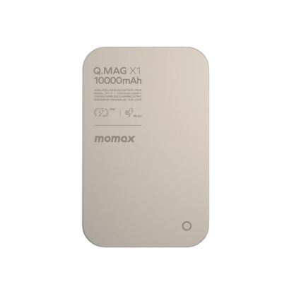 MOMAX Q.Mag X1 10000mAh 超薄磁吸流動電源 -鈦金色 [2年保養] (CCC 認證)-DIGIBAL ONLINE