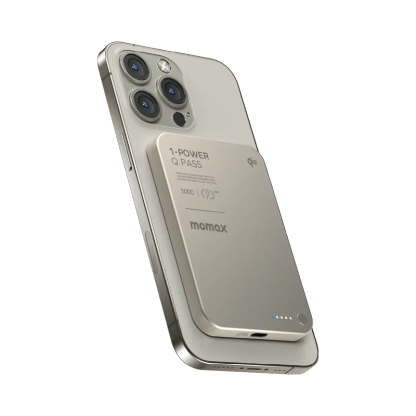 MOMAX 1-Power Q.Pass 5000mAh Qi2 磁吸流動電源 - IP129 [香港行貨]-DIGIBAL ONLINE