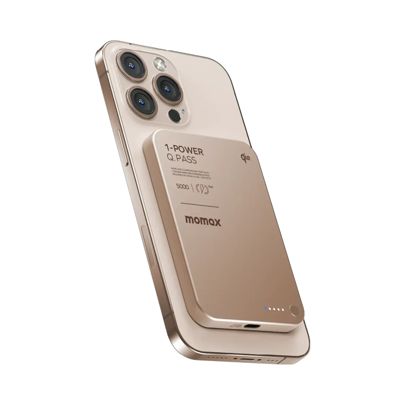 MOMAX 1-Power Q.Pass 5000mAh Qi2 磁吸流動電源 - IP129 [香港行貨]-DIGIBAL ONLINE
