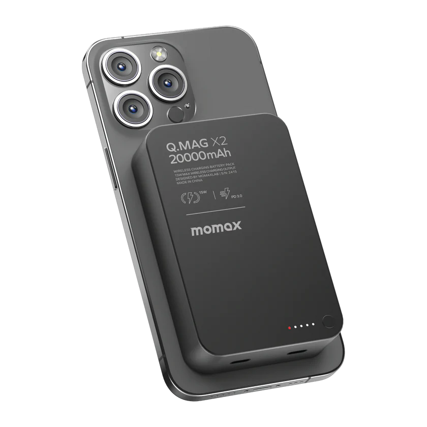 MOMAX Q.MAG X2 35W 20000mAh超薄磁吸流動電源 - 第二代 - IP133 [香港行貨](CCC 認證)-DIGIBAL ONLINE
