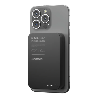 MOMAX Q.MAG X2 35W 20000mAh超薄磁吸流動電源 - 第二代 - IP133 [香港行貨](CCC 認證)-DIGIBAL ONLINE